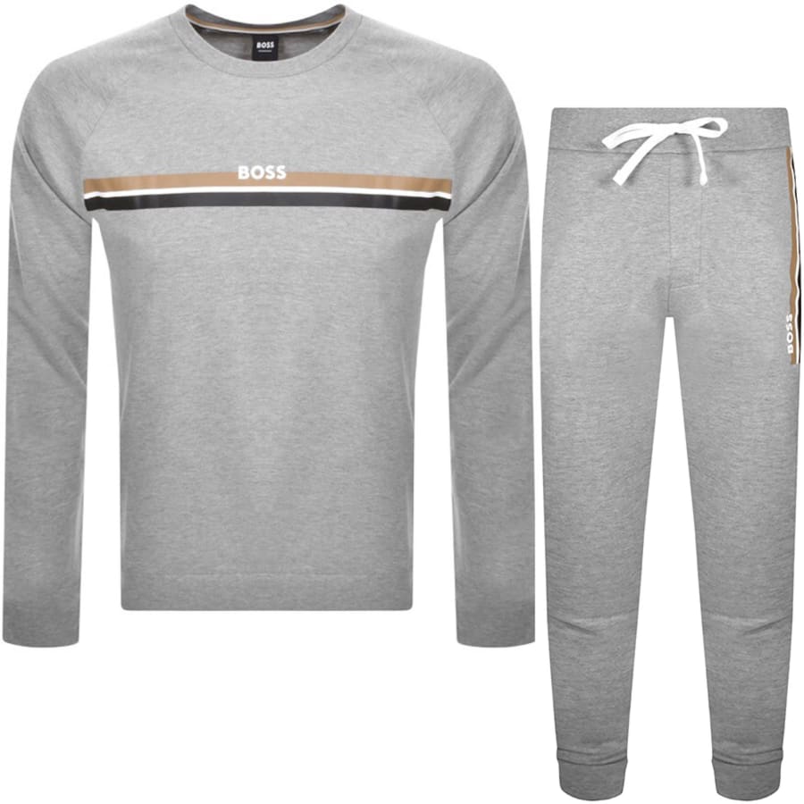 BOSS Authentic Tracksuit Grey Mainline Menswear